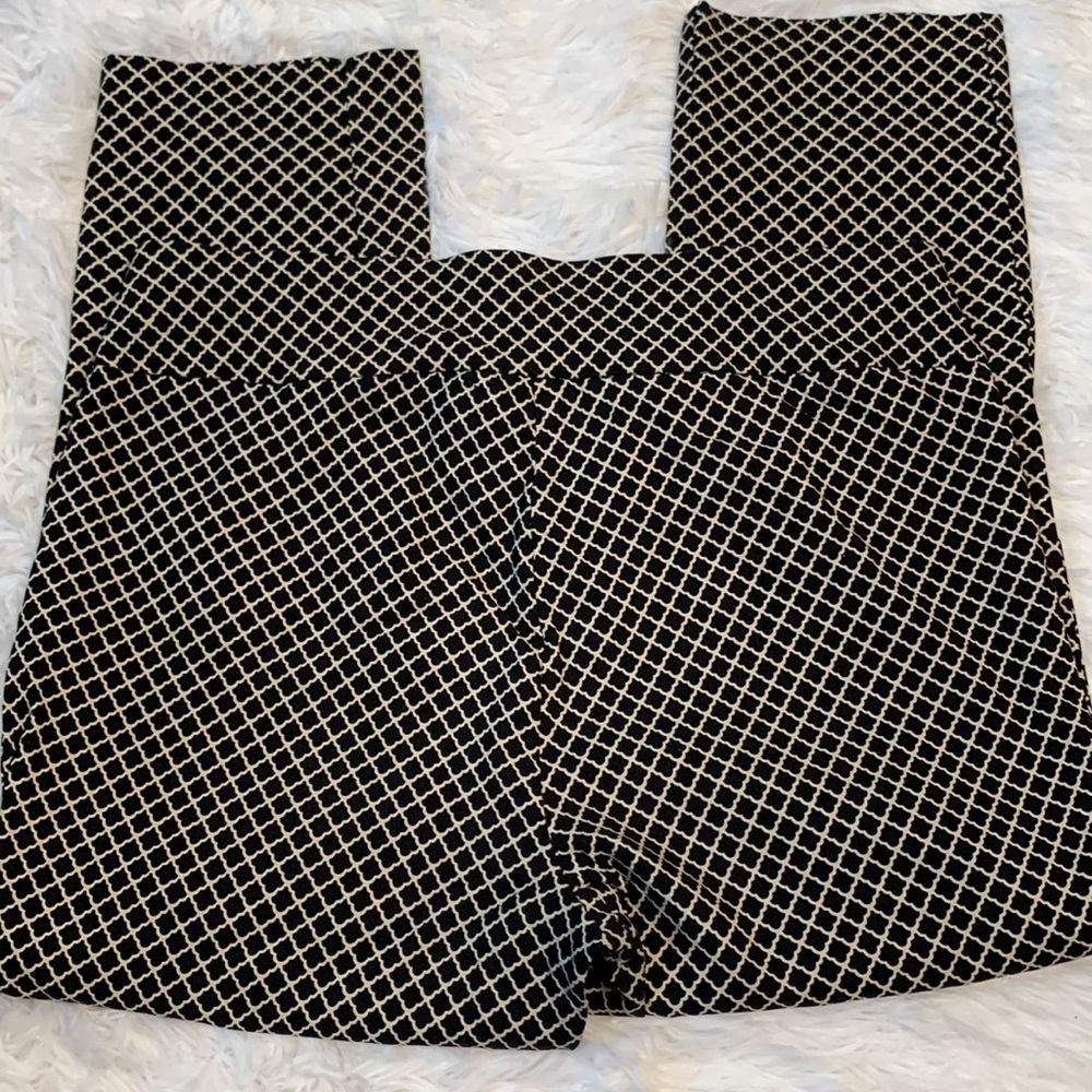 Rafaella Navy Patterned Pull On Cropped Pant - image 4